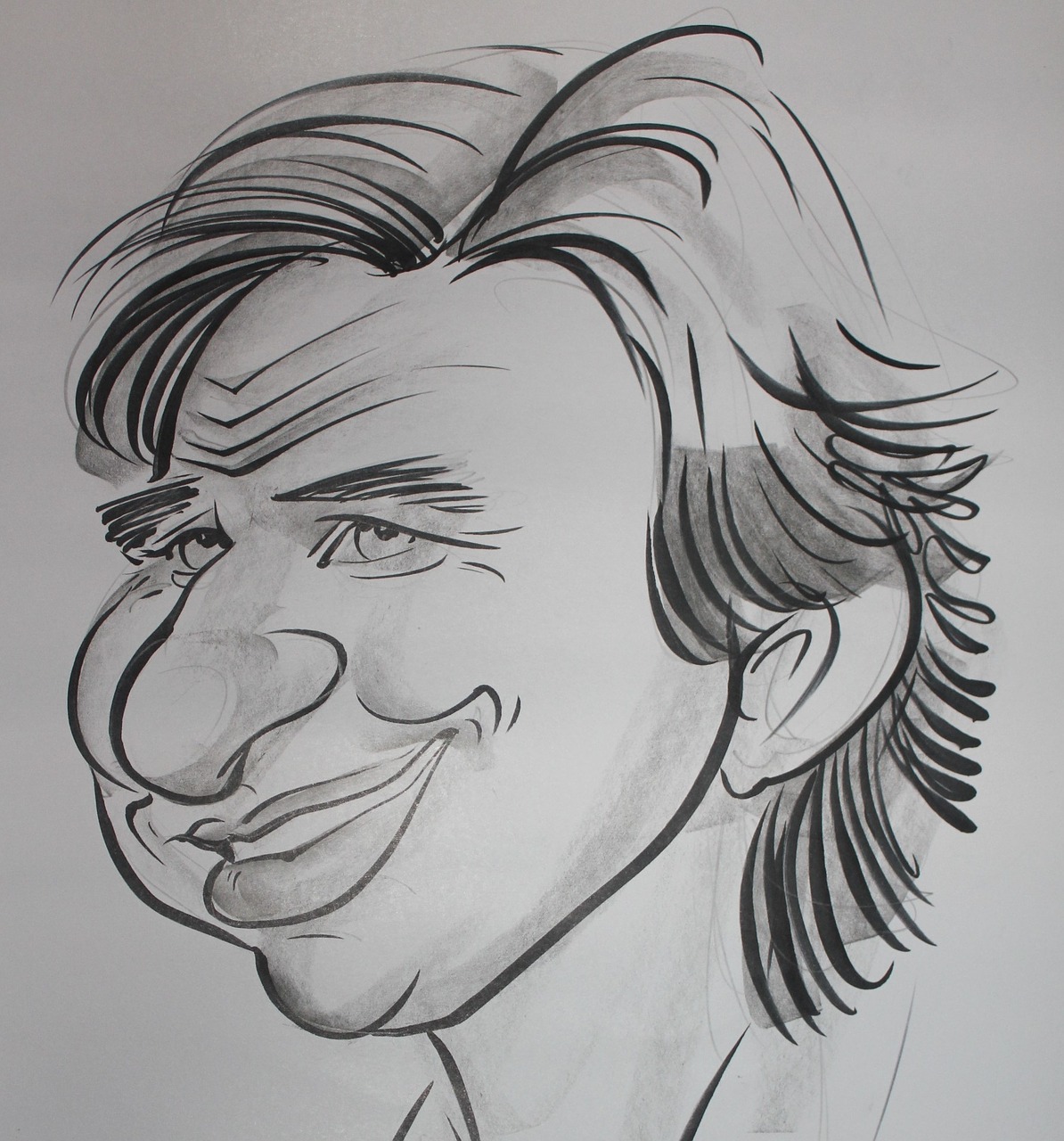 caricature portrait drawing free photo