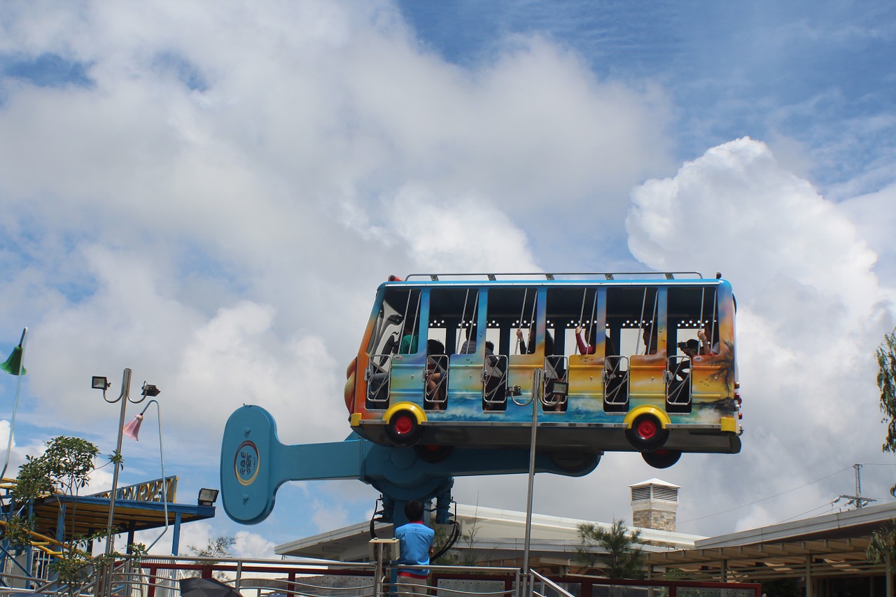 carnival ride clouds free photo