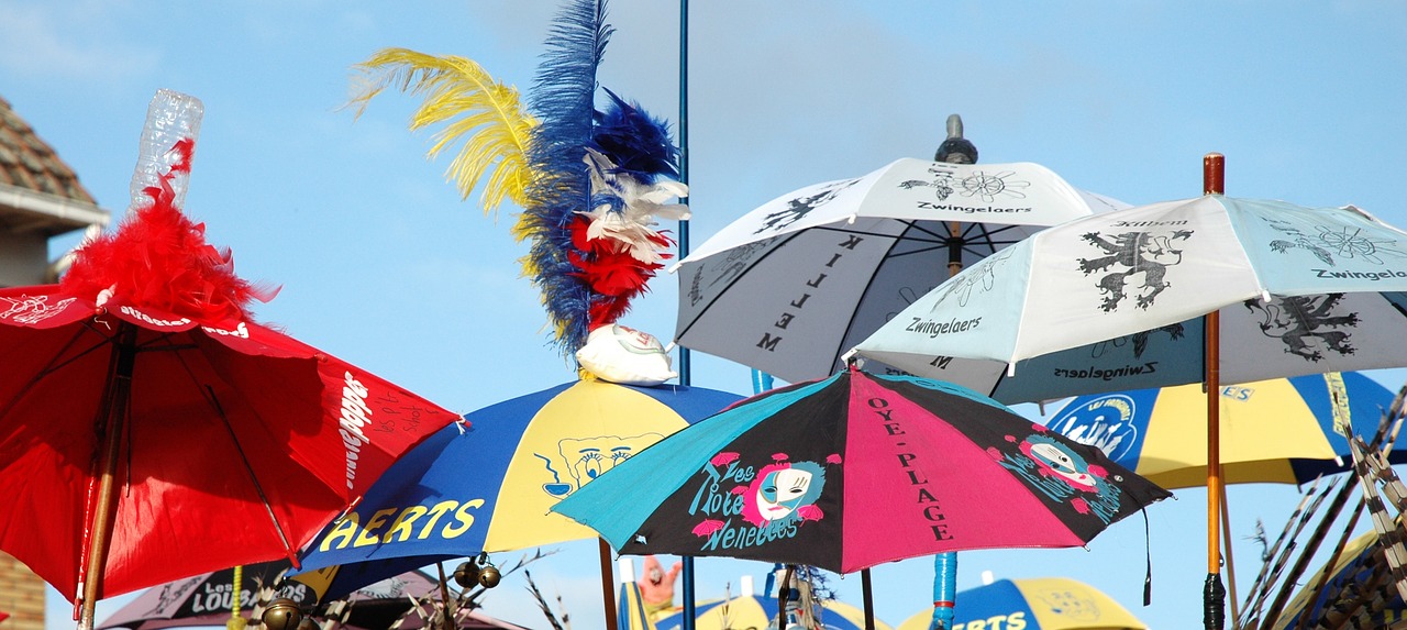 carnival umbrella flag free photo