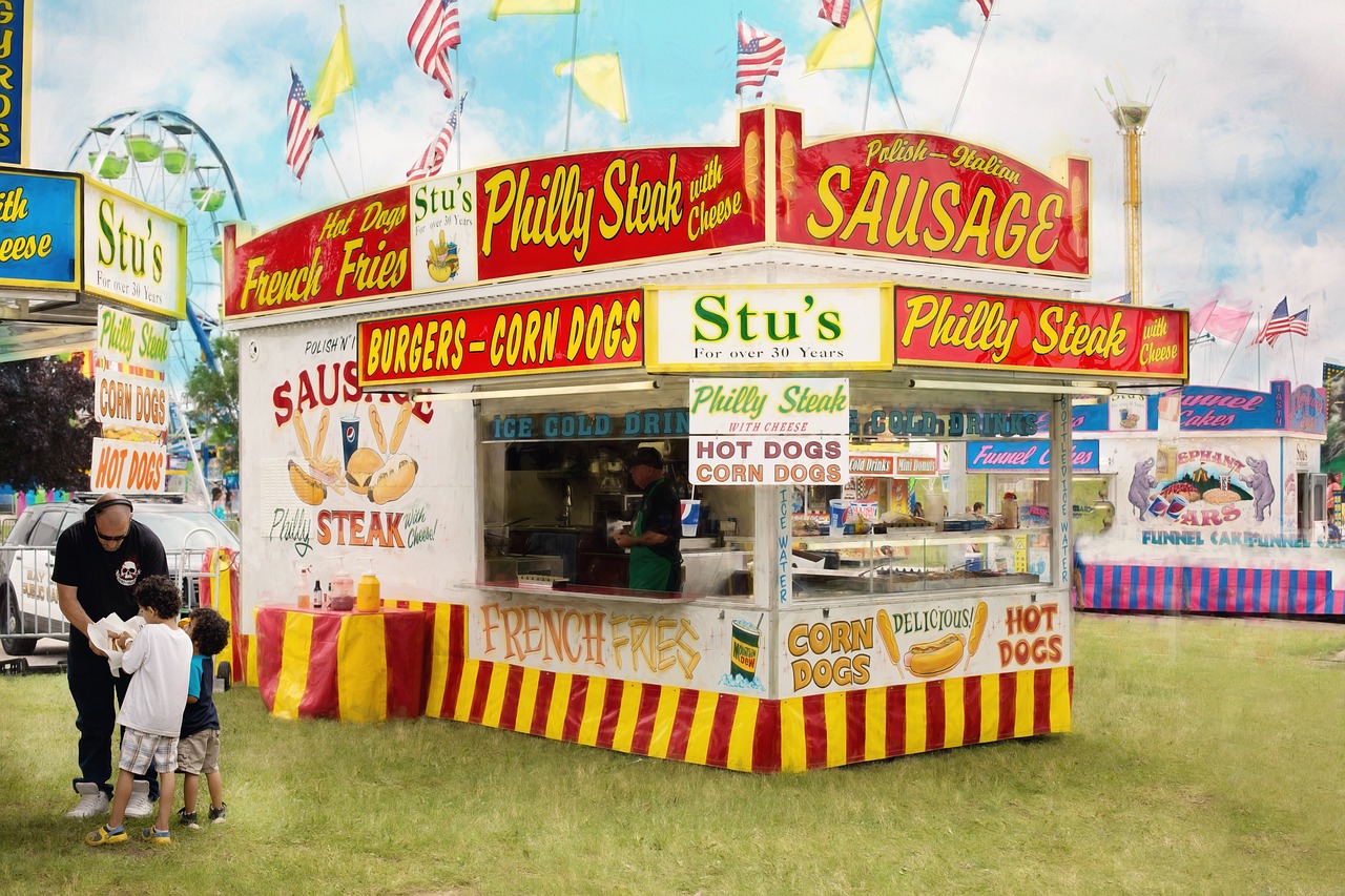 carnival summer concession stand free photo