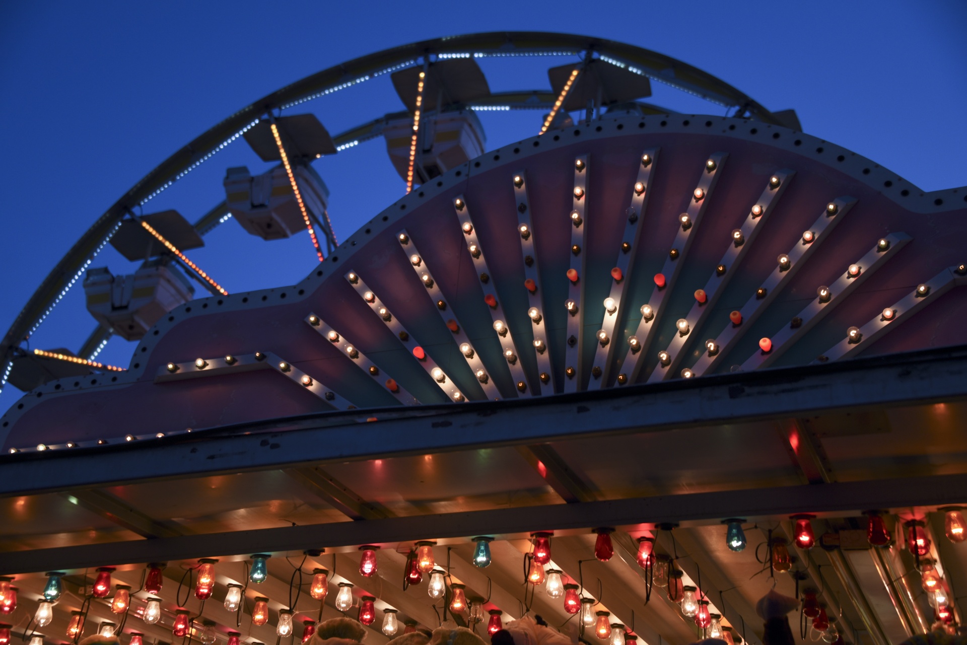 carnival rides dusk free photo