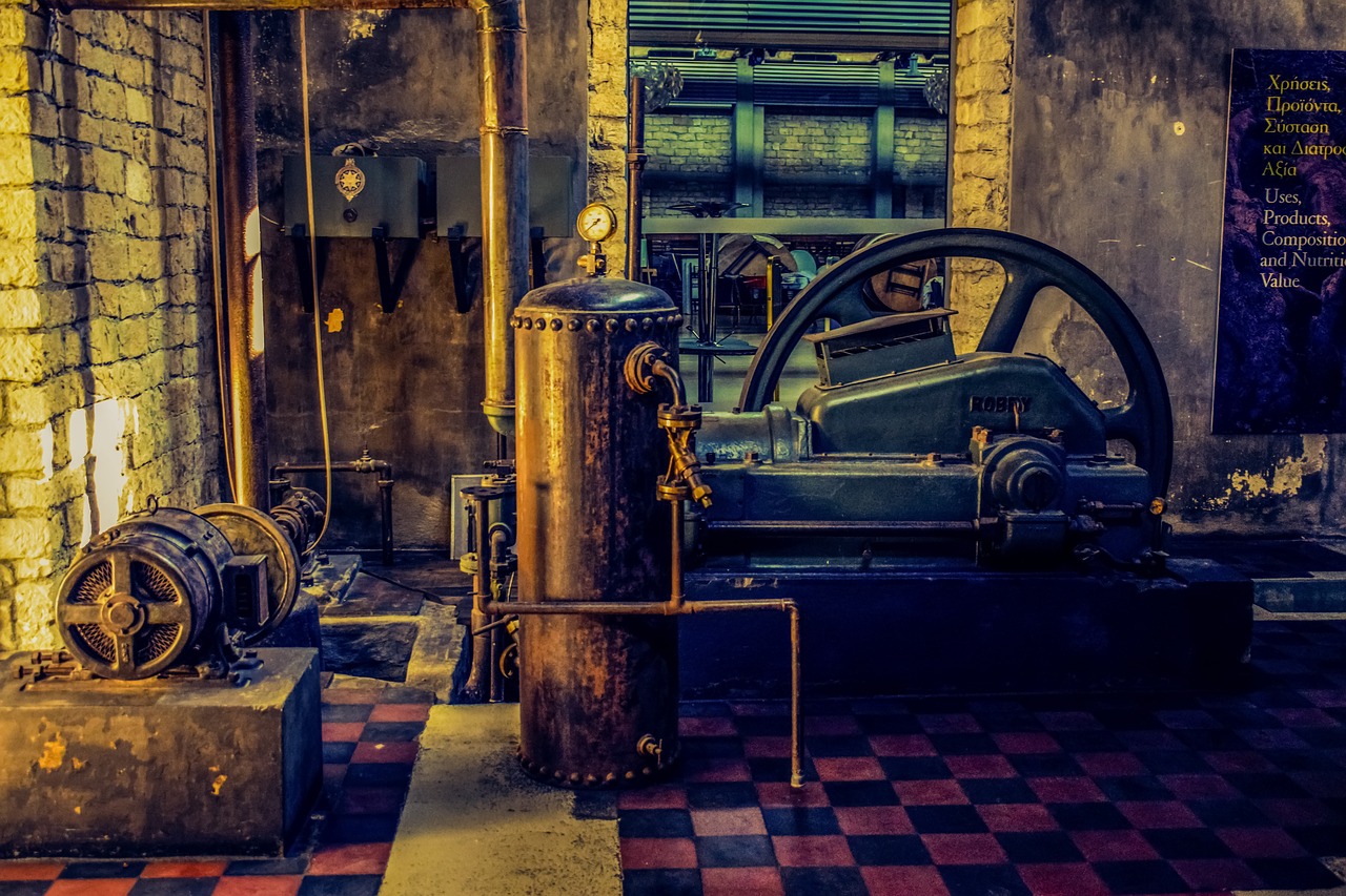 carob mill museum machine equipment free photo