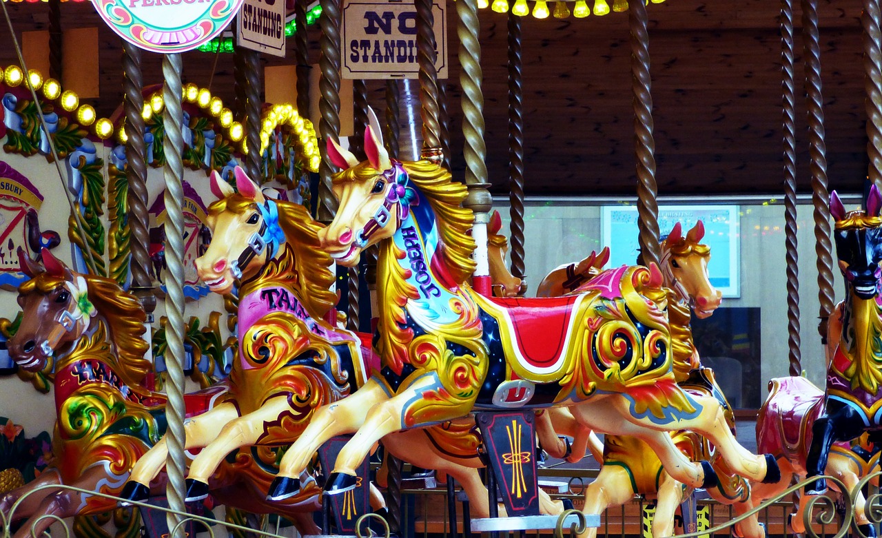 carousel horse fun free photo