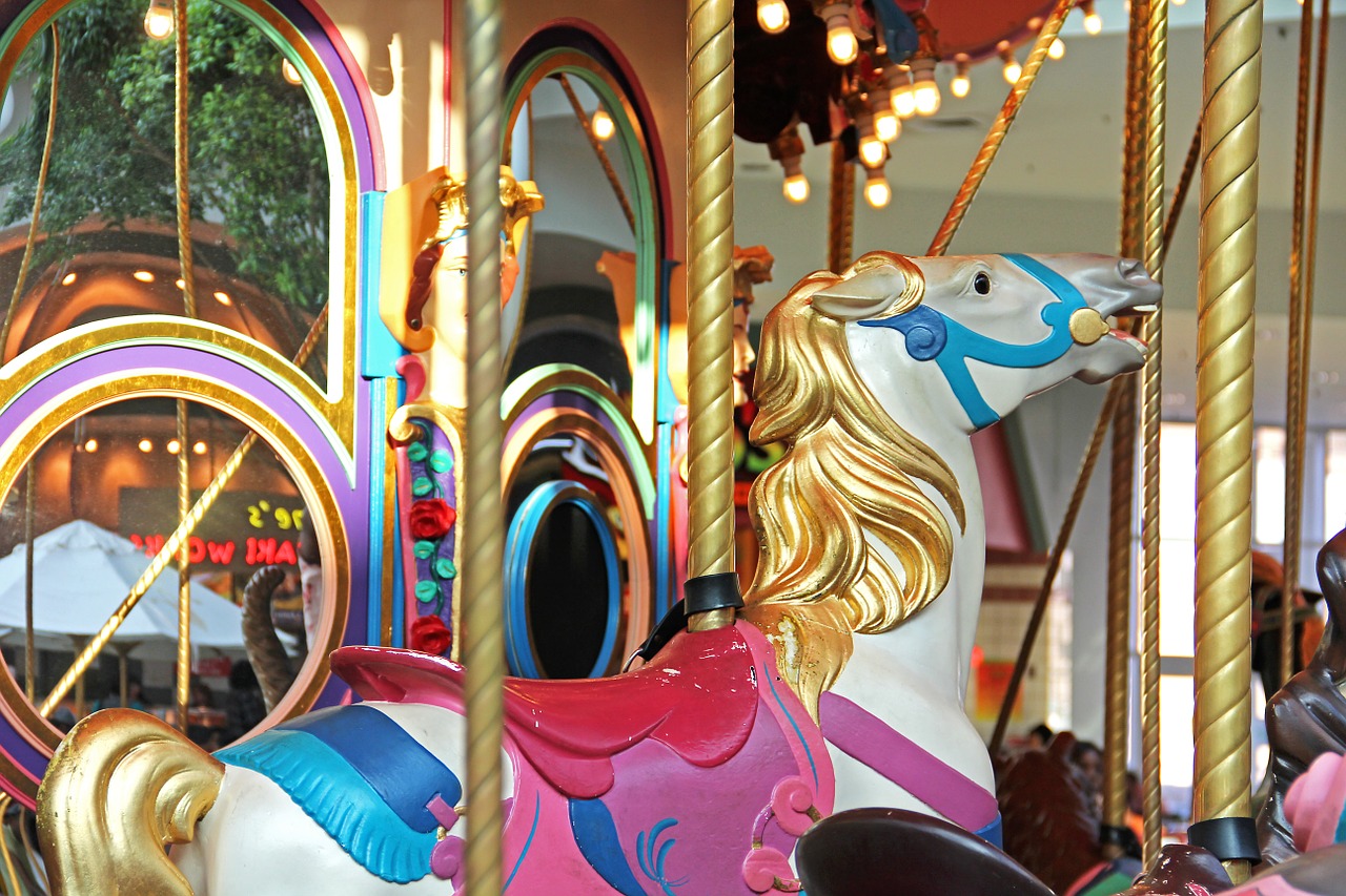 carousel joy kids carnival ride free photo