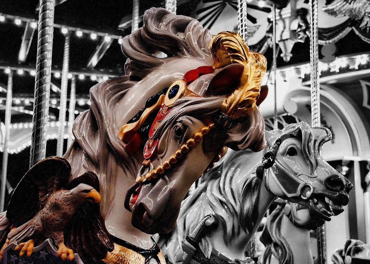carousel horse merry-go-round free photo