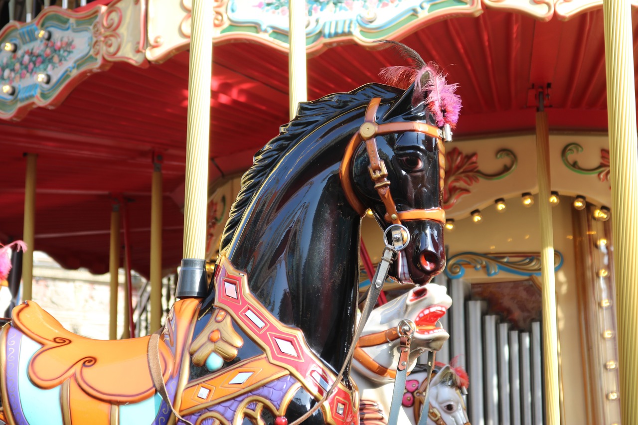 carousel horse children free photo