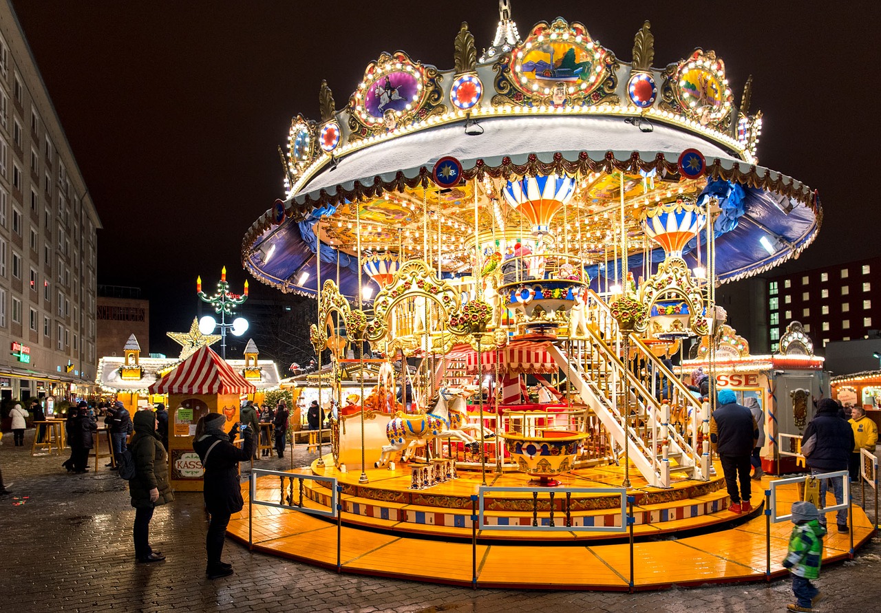 carousel christmas market ride free photo