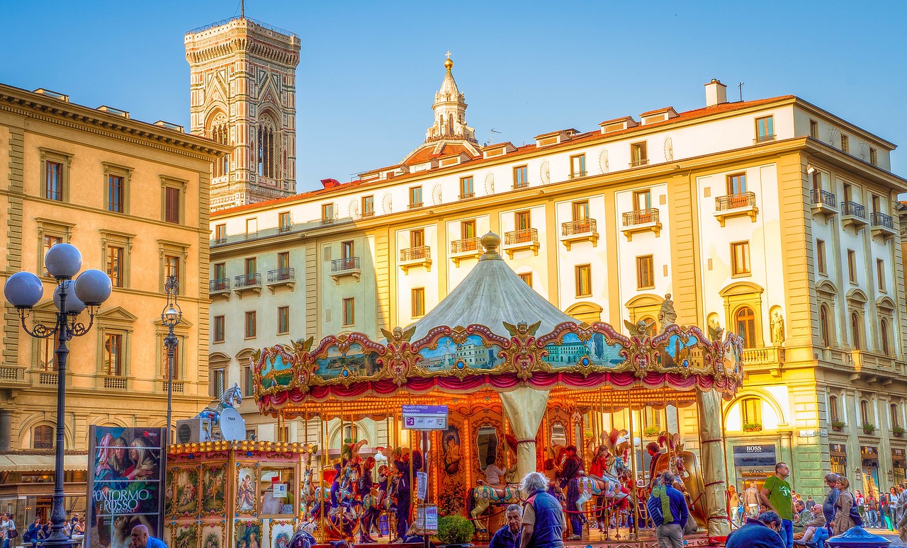 carousel florence italy free photo