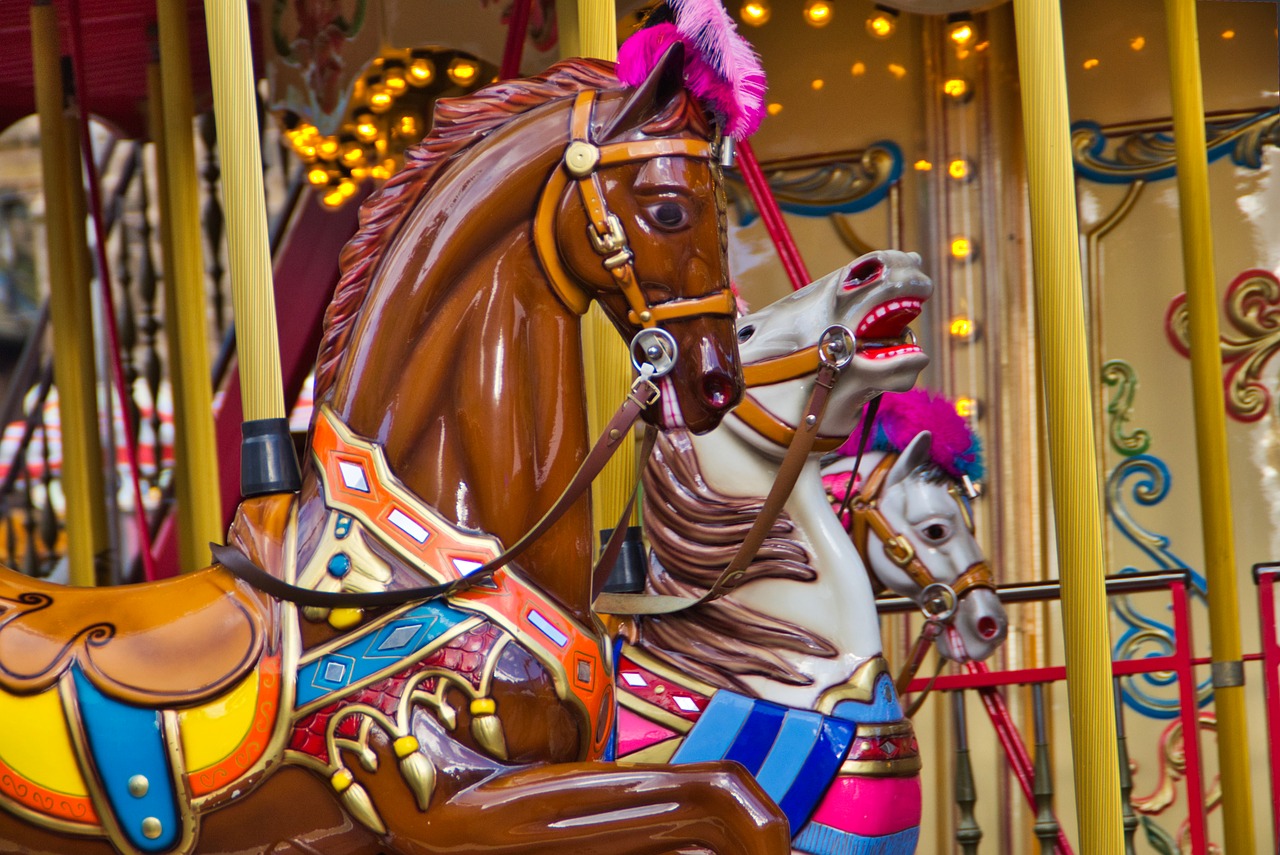 carousel  free market  carousel horse free photo