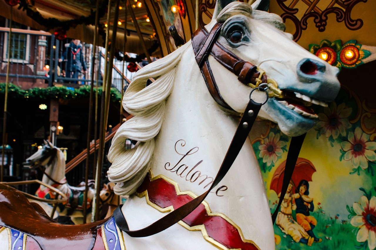 carousel  horse  fun free photo