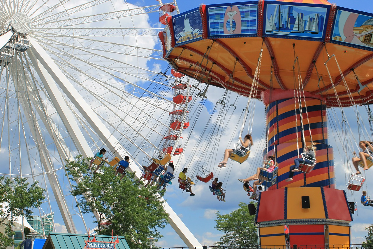 carousel rides park free photo