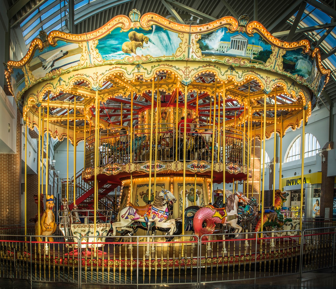 carousel horse amusement free photo