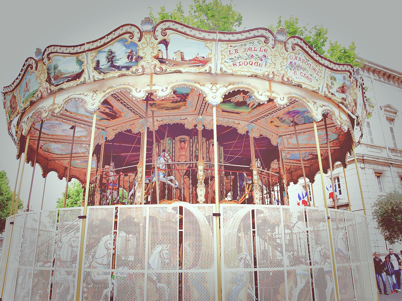 carousel france retro free photo