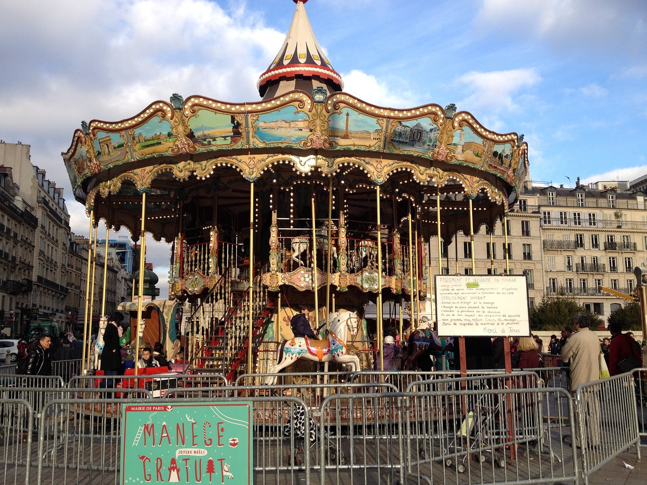 carousel old paris free photo