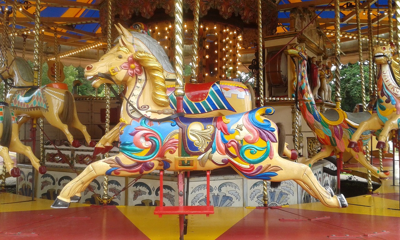 carousel horse victorian carousel ride free photo