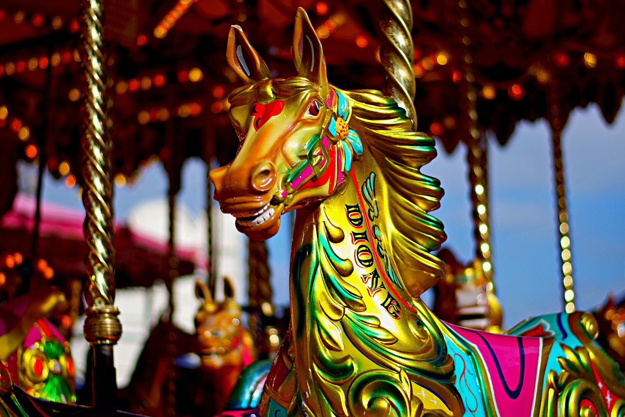 carousel horse  ride  fair free photo