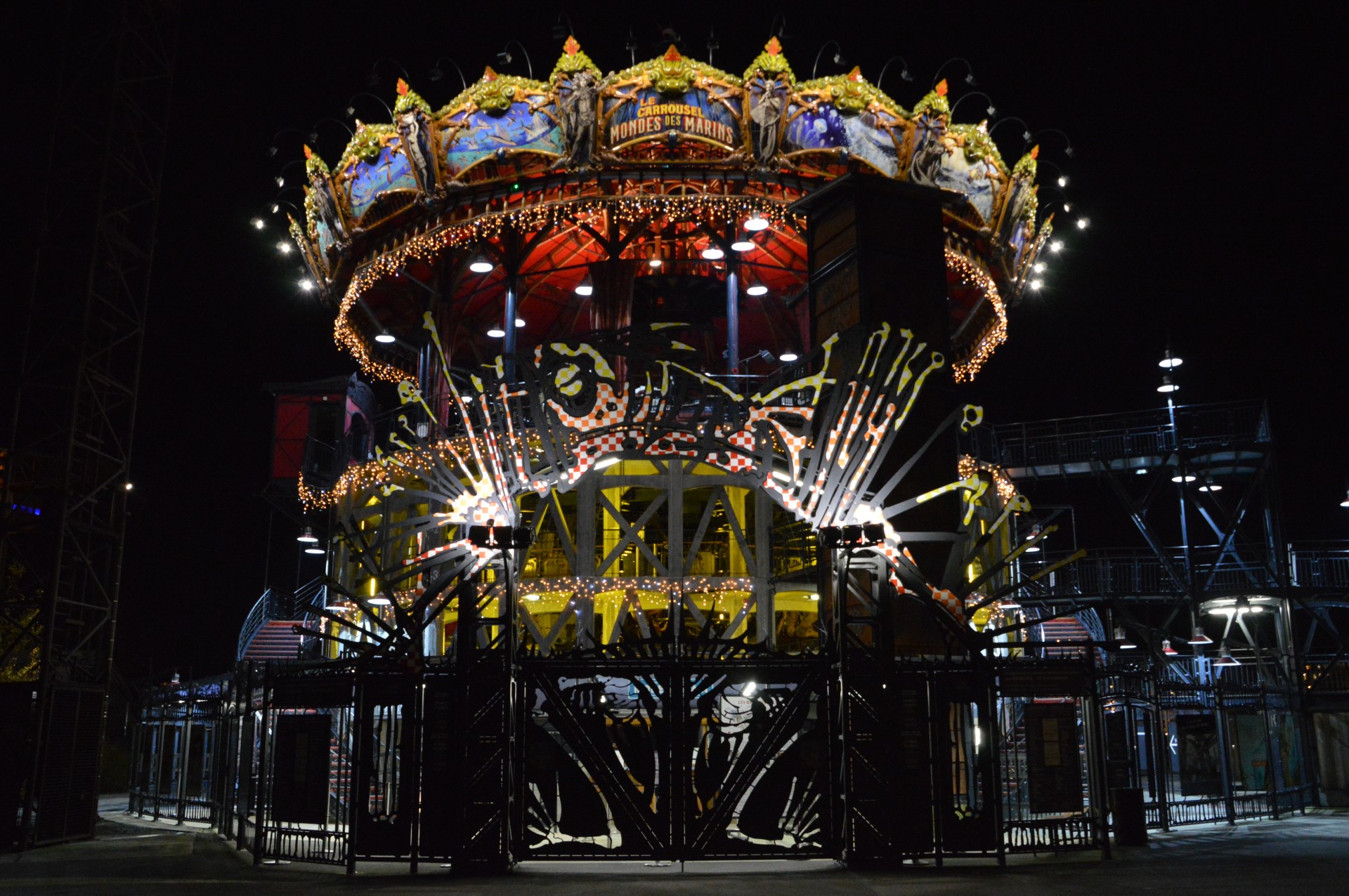 carousel night nantes free photo