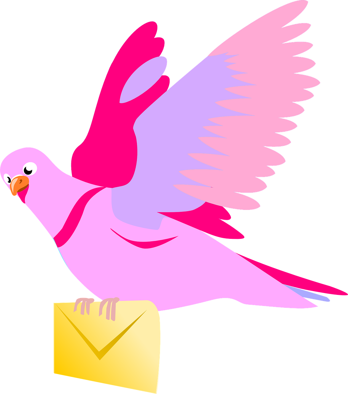 carrier pigeon letter pink free photo