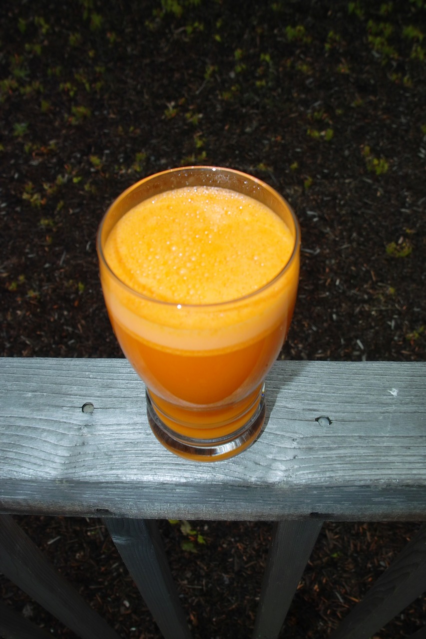 carrot juice glass cup free photo