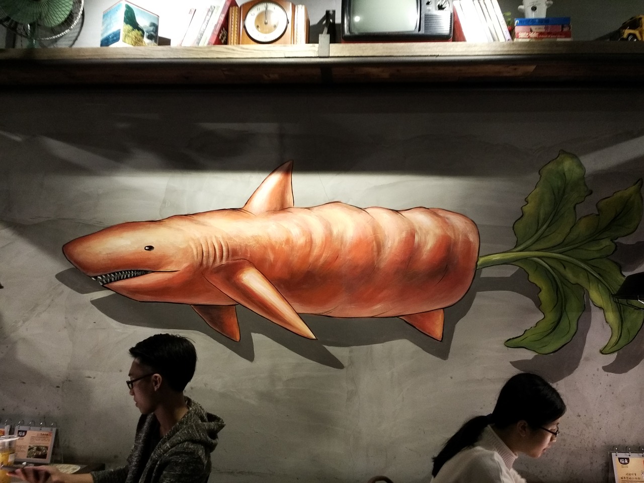 carrots painting shark free photo
