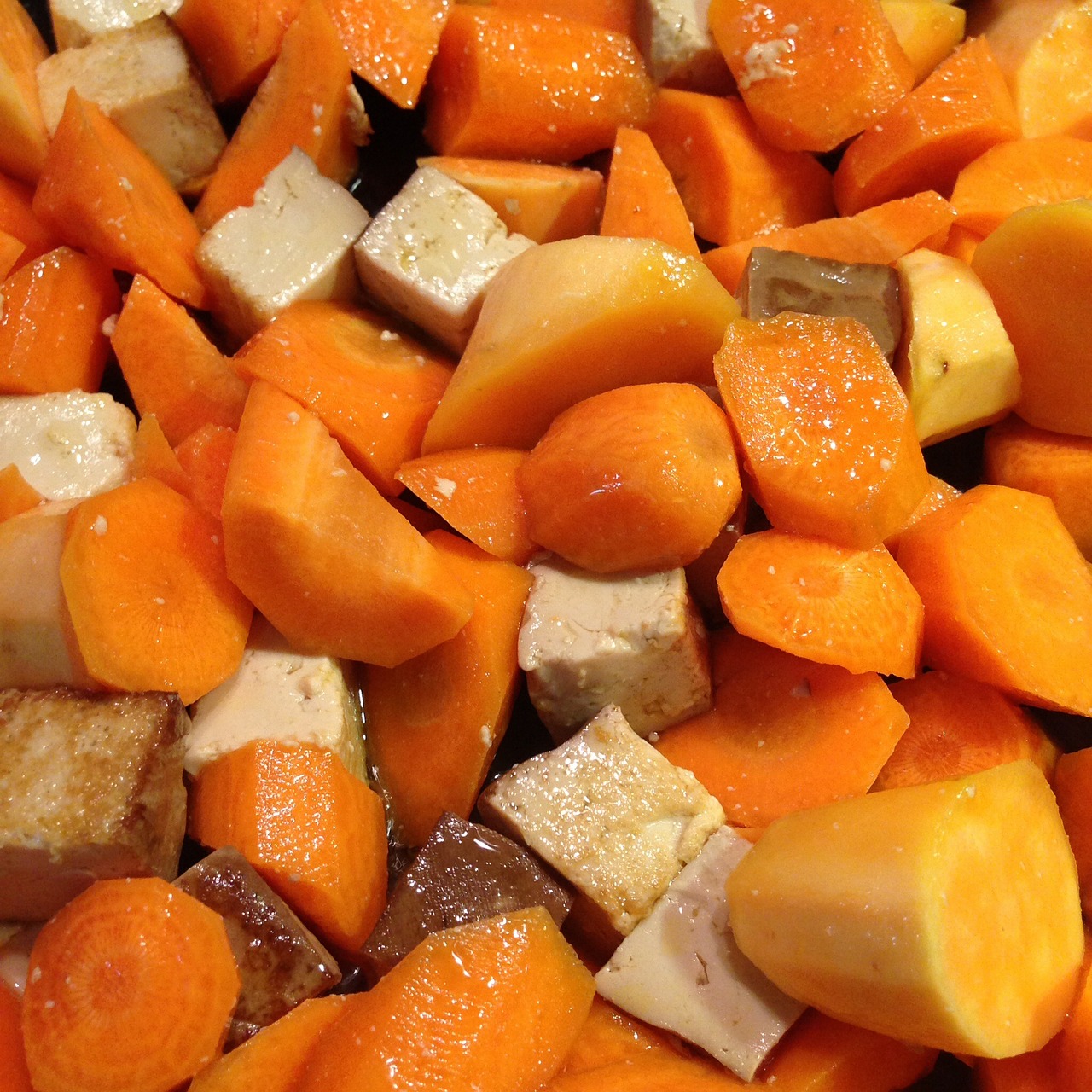 carrots tofu vegetables free photo