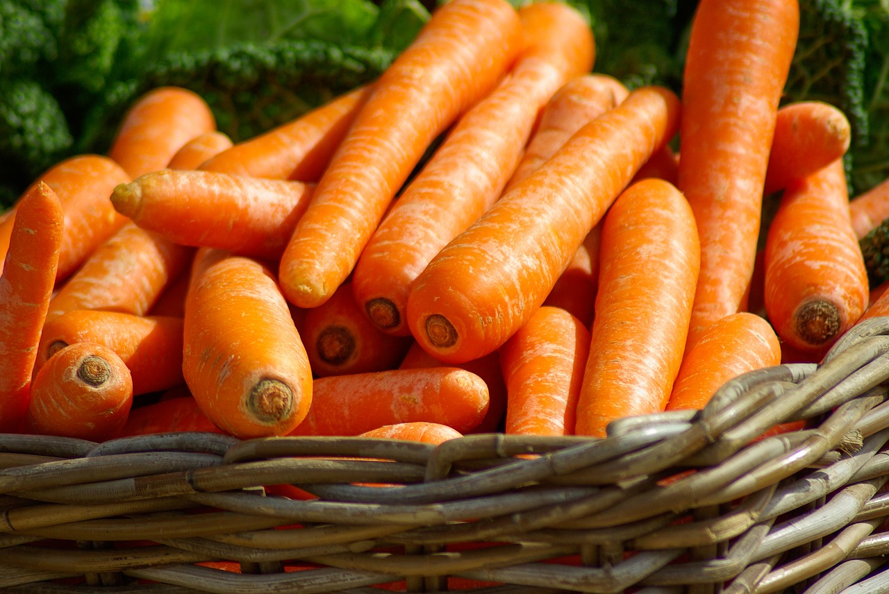 carrots basket vegetables free photo