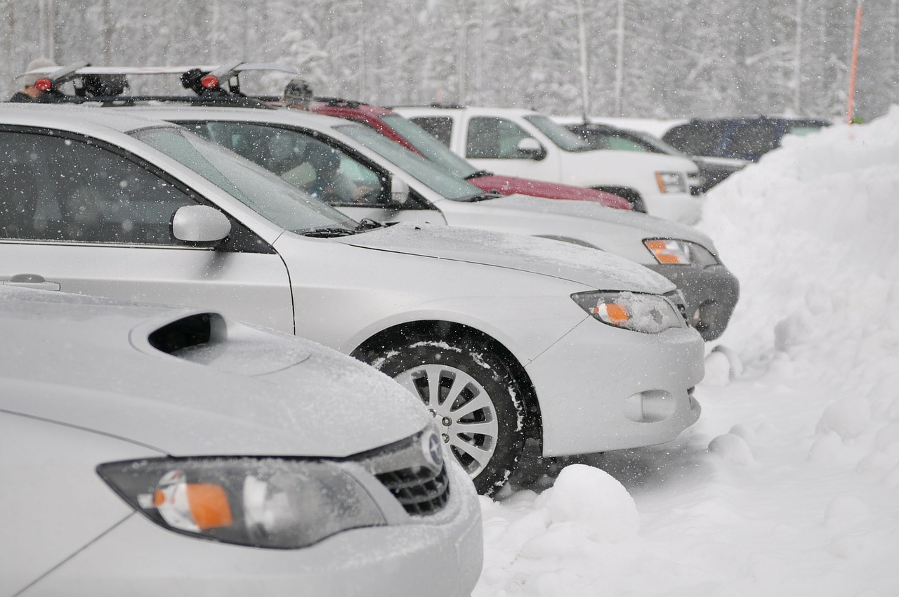 cars snow winter free photo