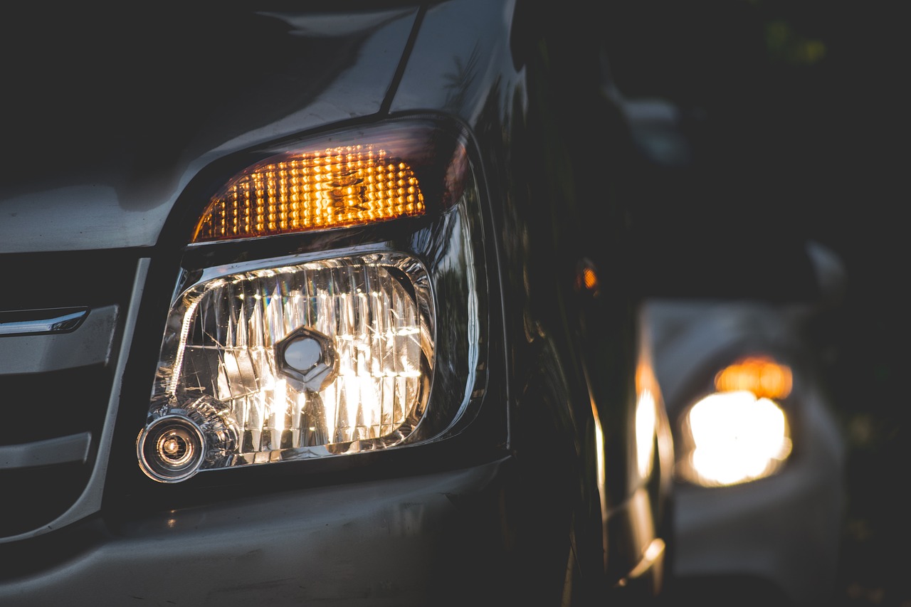 cars close-up headlights free photo