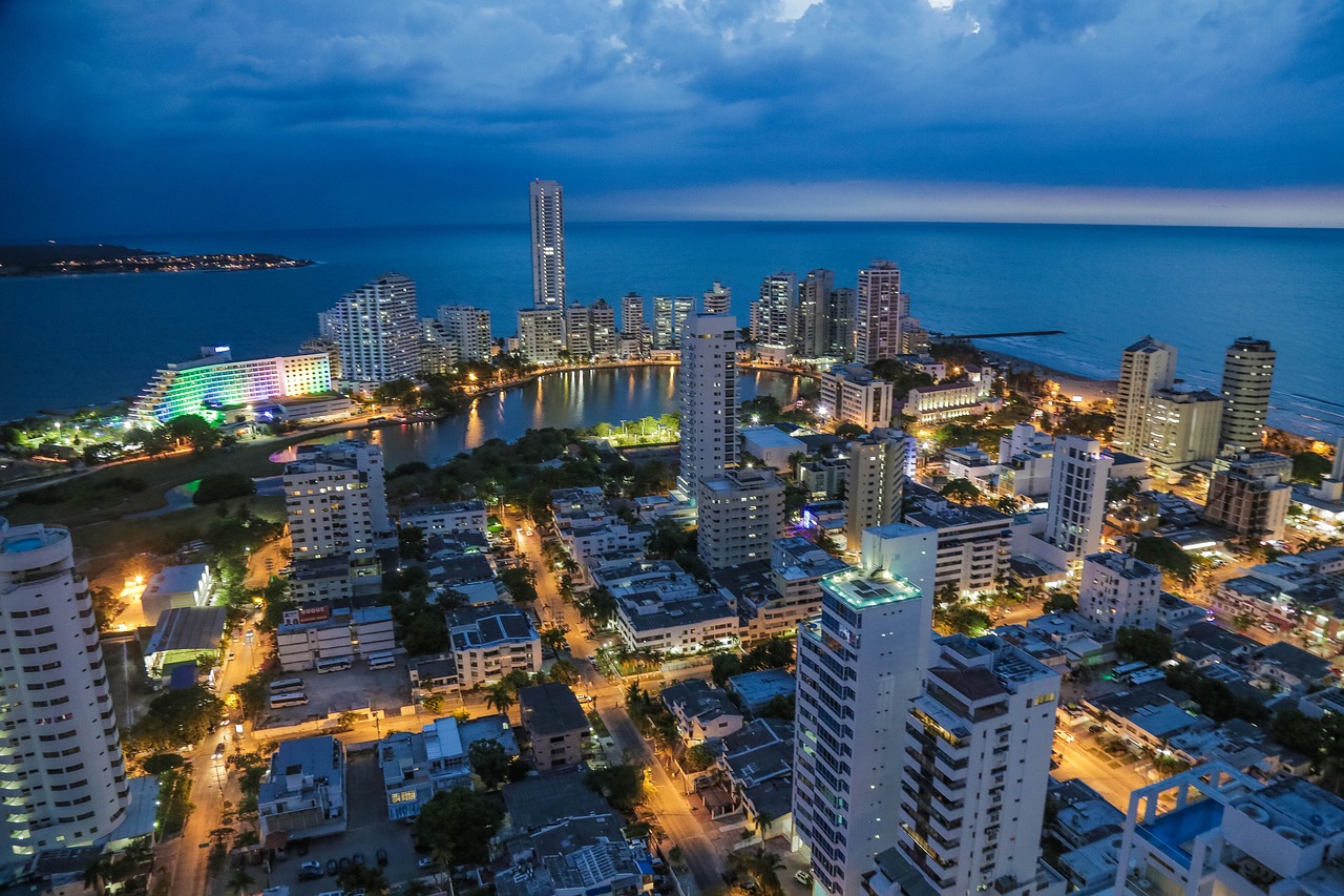 cartagena  night  city free photo