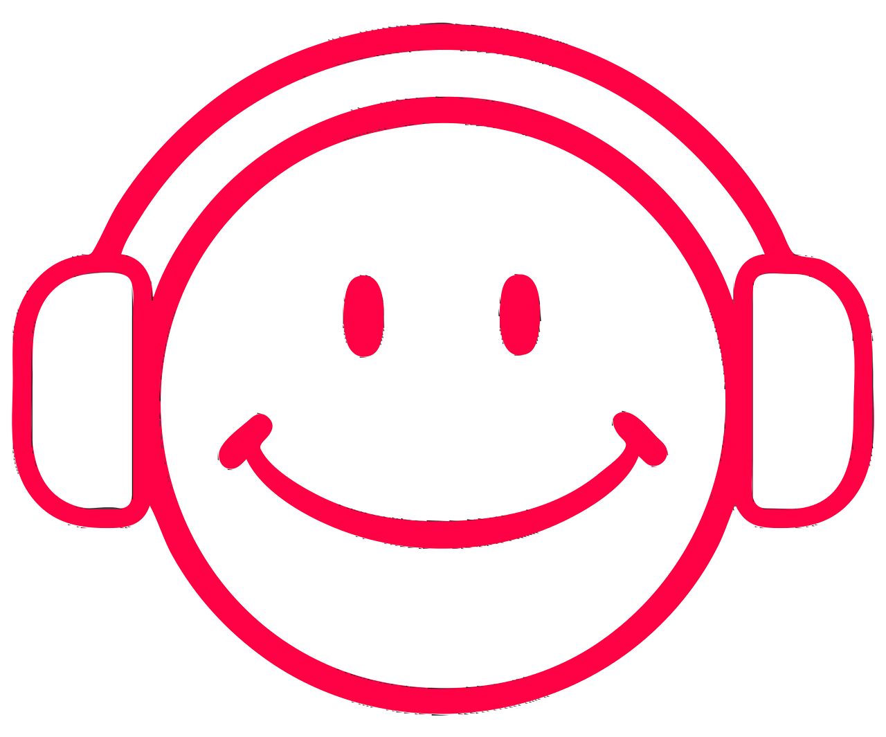 cartoon headphones red free photo