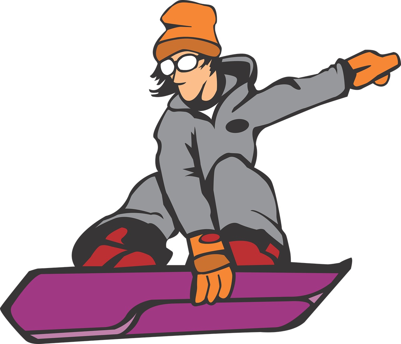 cartoon snowboard sport free photo