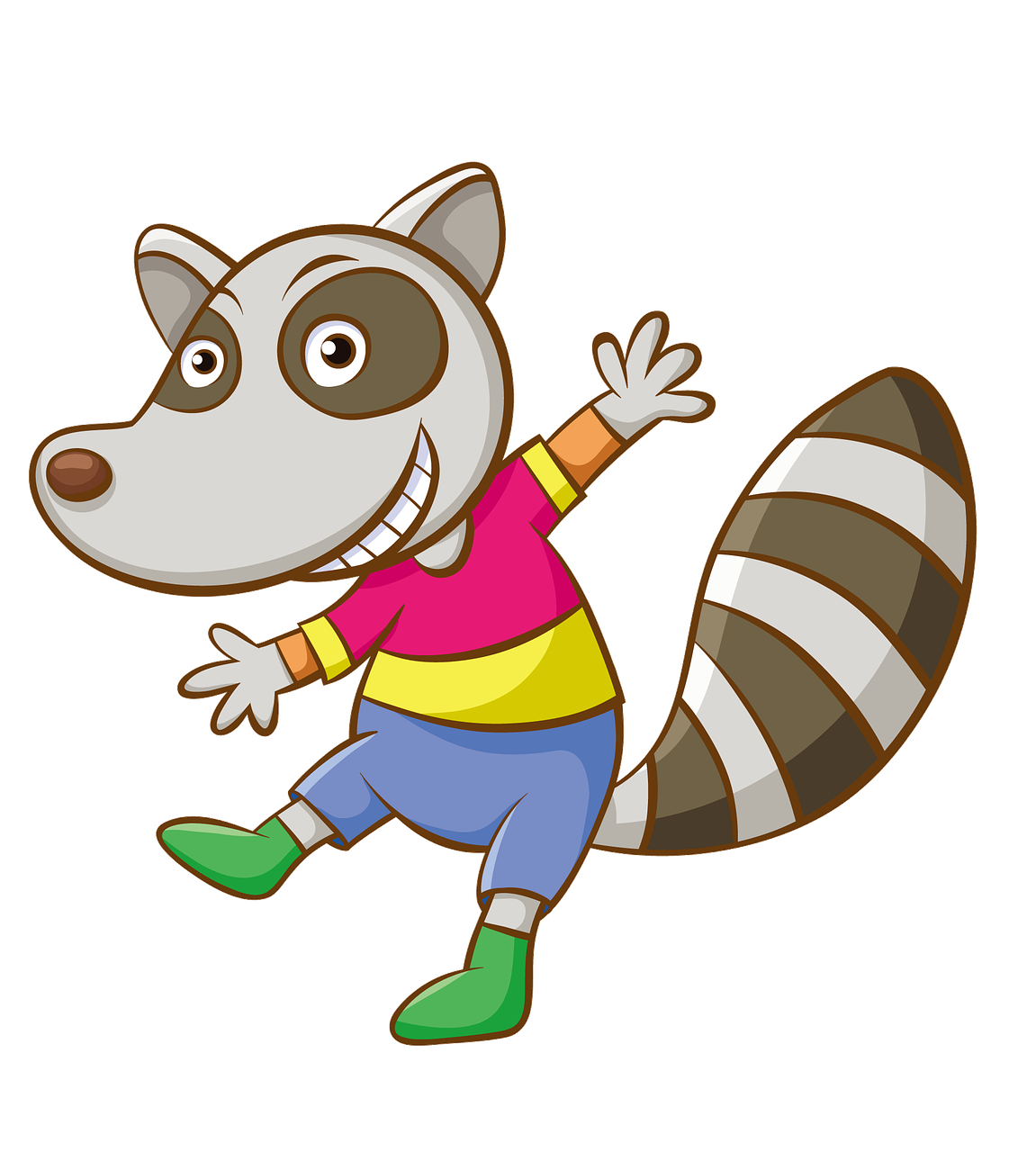 cartoon hand-painted coon free photo