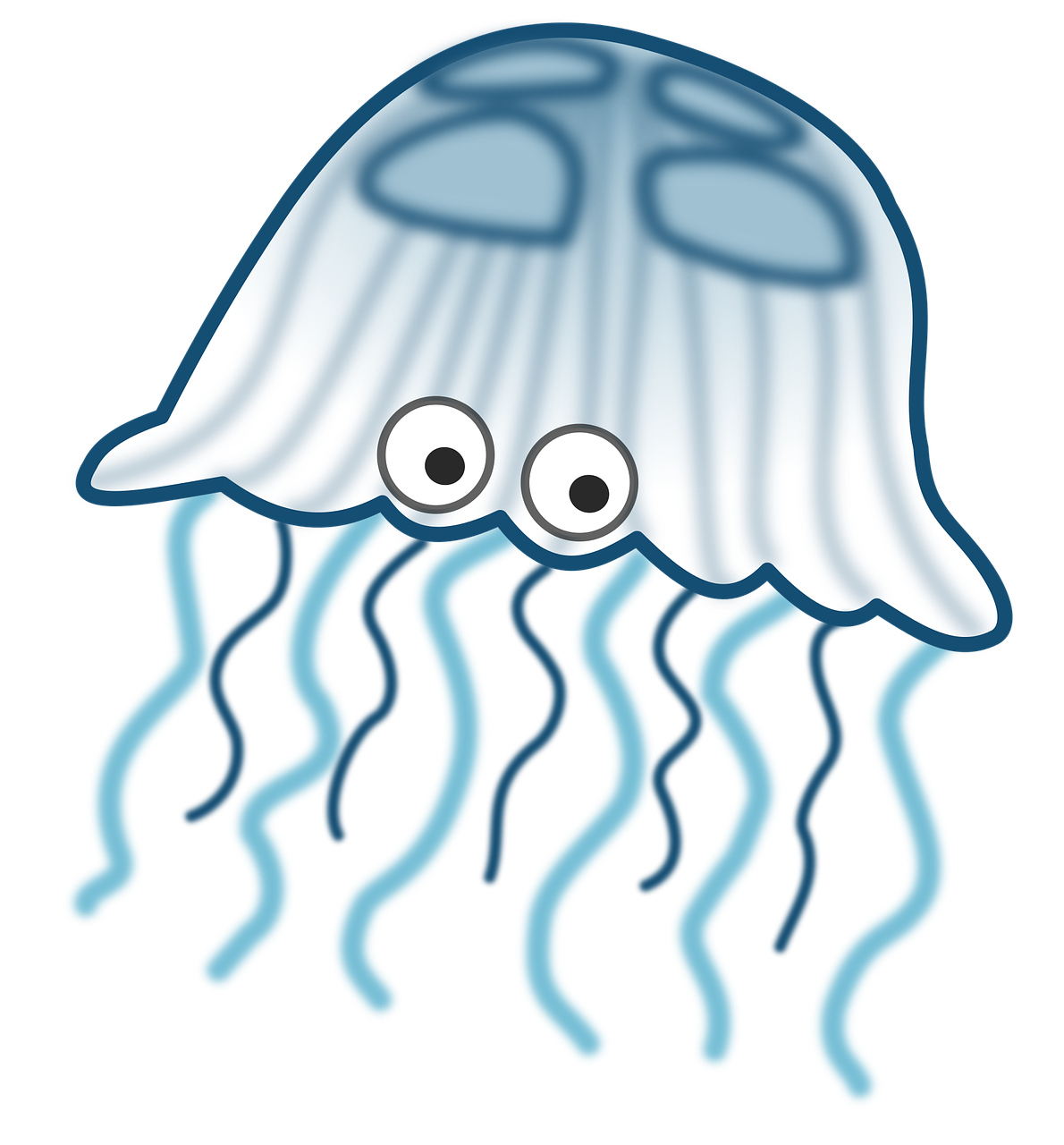 cartoon jellyfish sea free photo