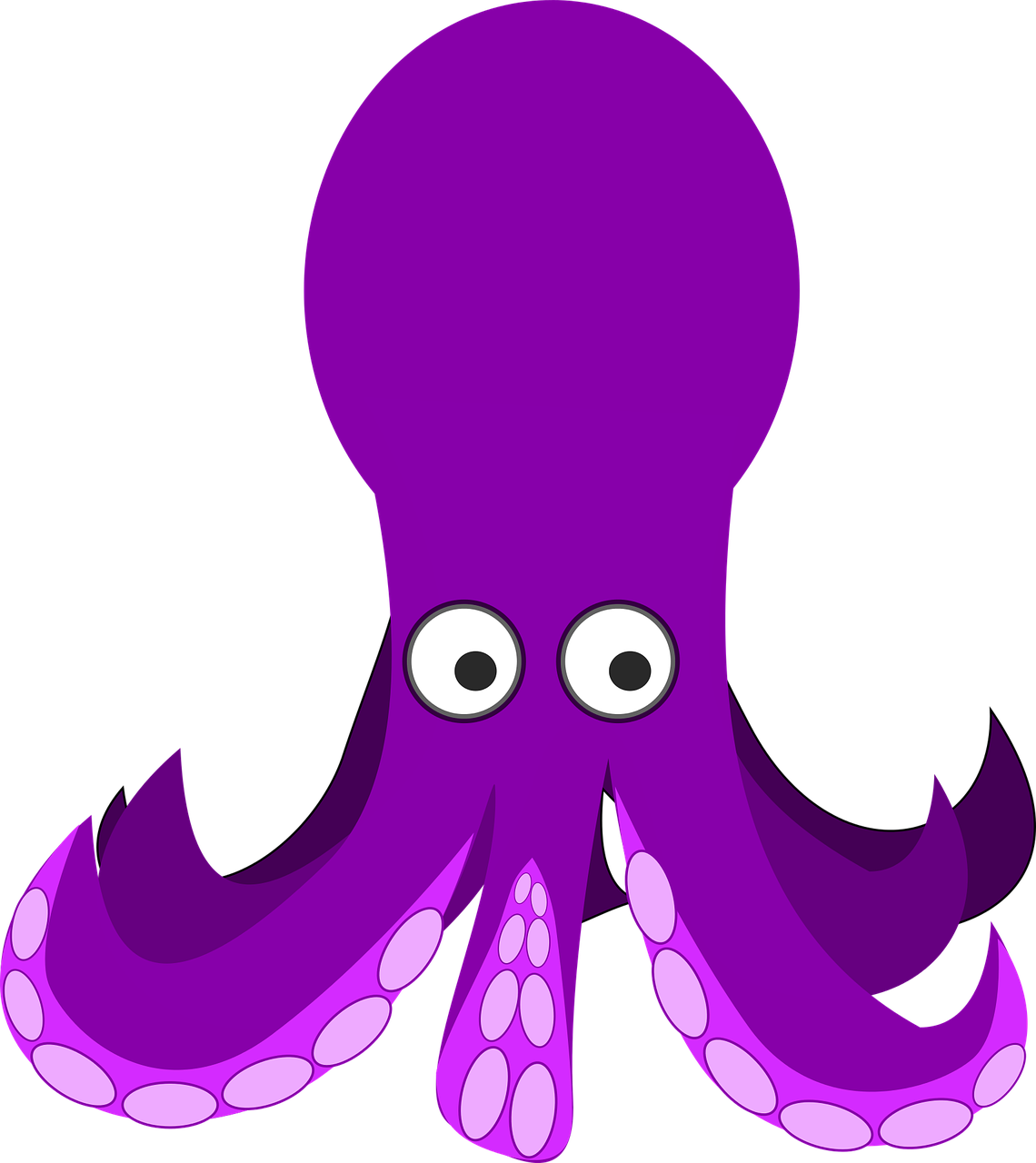 cartoon octopus purple free photo