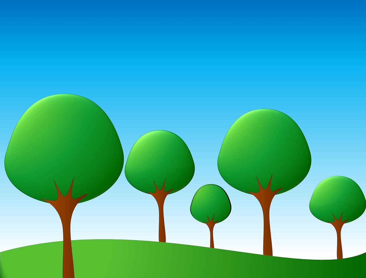 cartoon background trees free photo