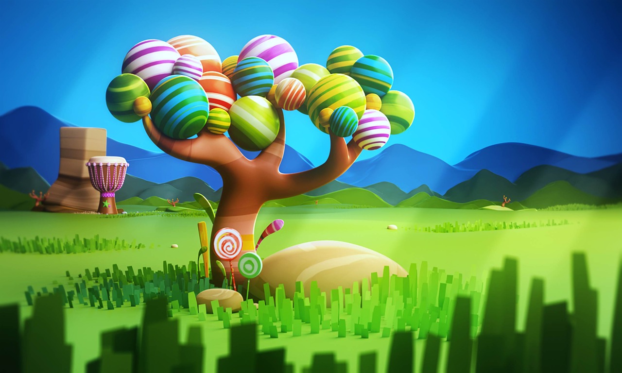 Download free photo of Cartoon,3d,cartoon background,landscape,tree - from  