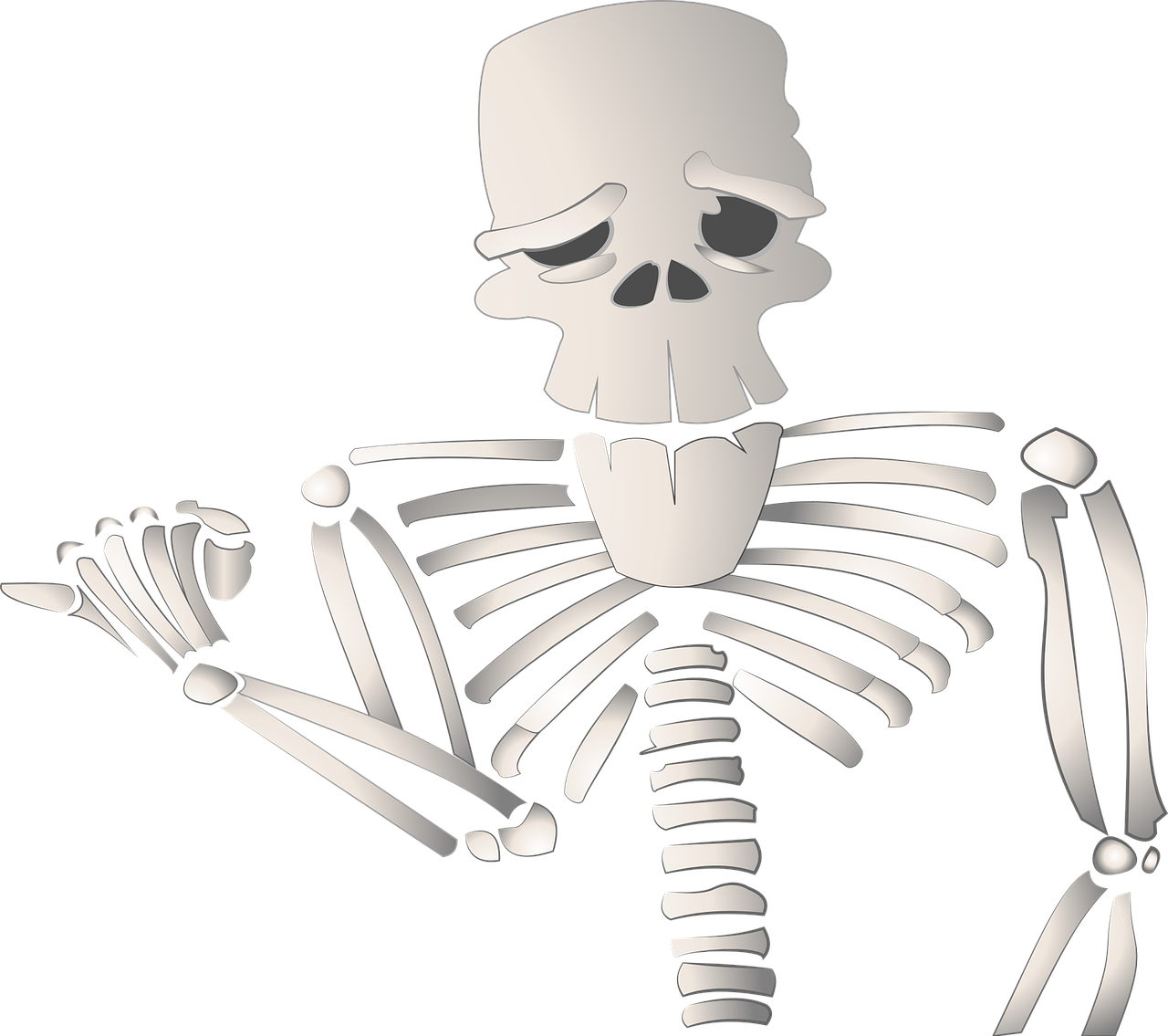 cartoon skeleton character free photo