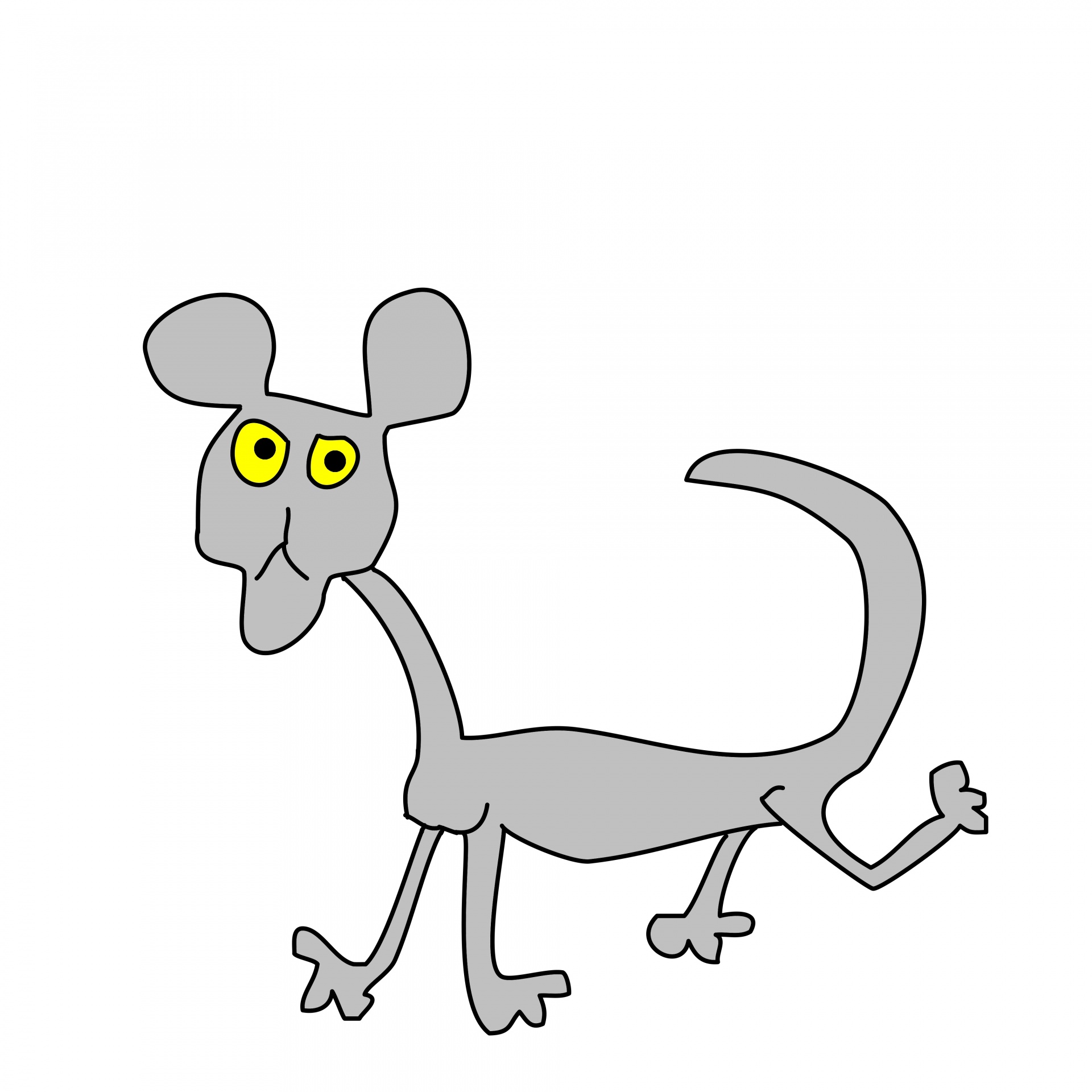 grey cartoon dog free photo