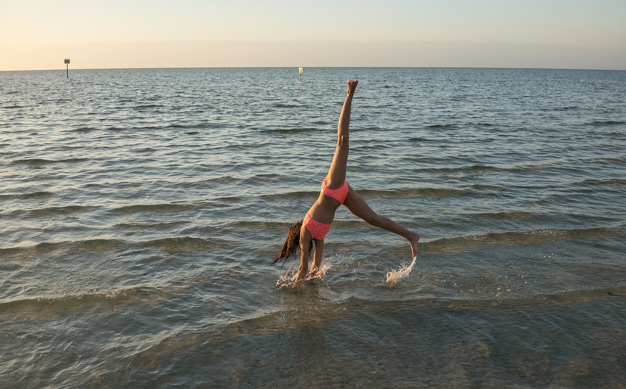 cartwheel  gymnastics  people free photo