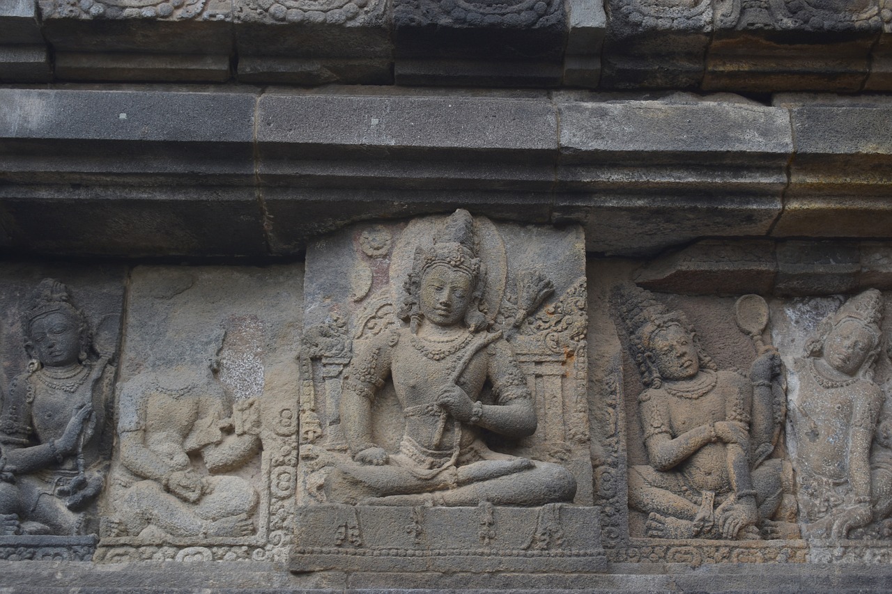 carving  hinduism  prambanan free photo