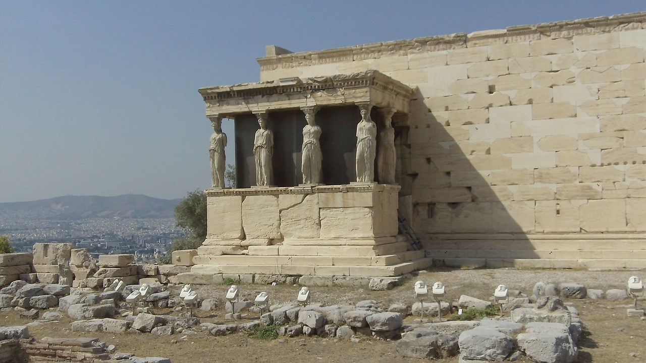 caryatids acropolis athens free photo