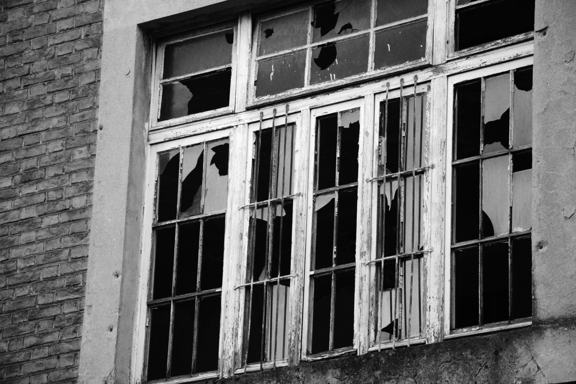 window glass abandoned free photo