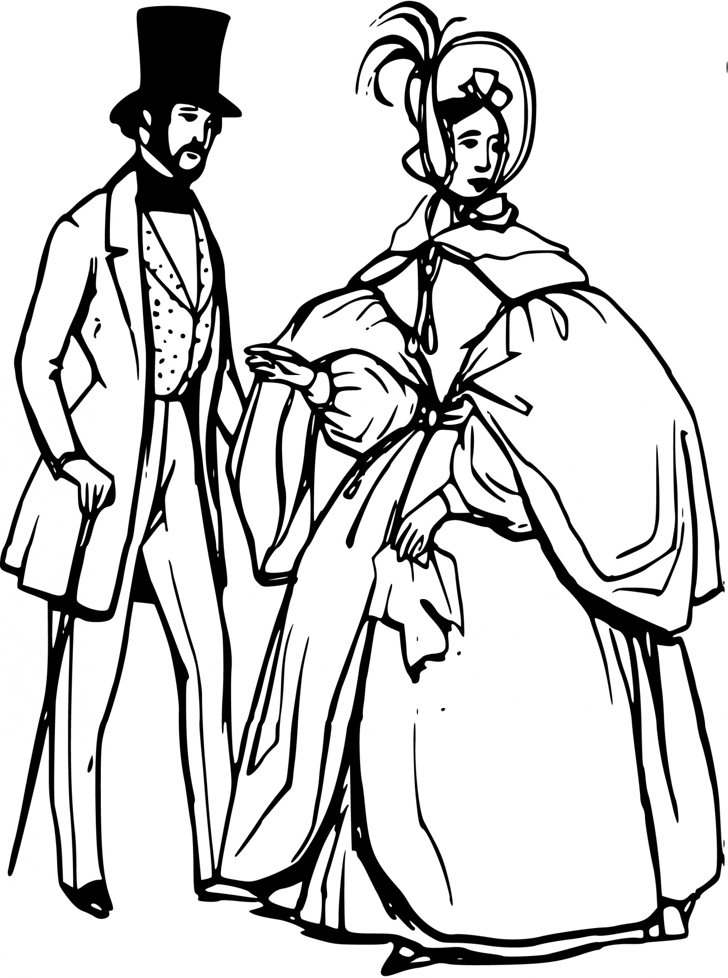 Зарисовка дворянского костюма