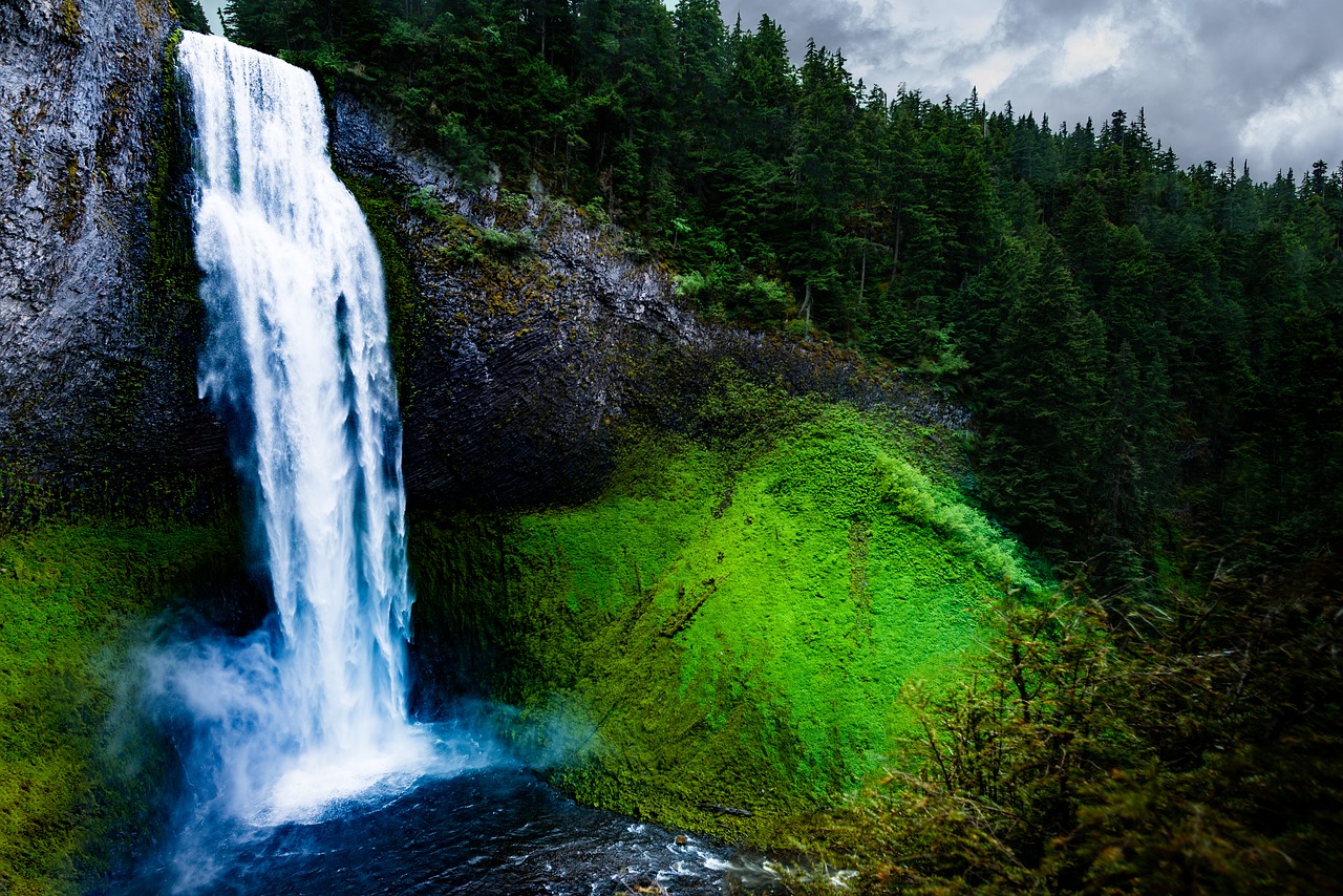 cascade fall landscape free photo