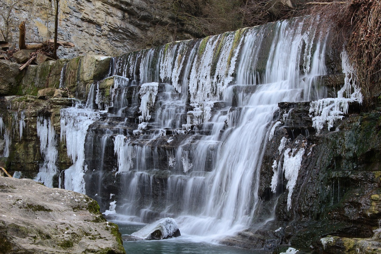 cascade  nature  landscape free photo