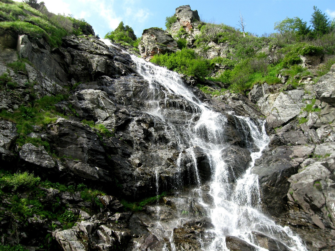 cascade nature rock free photo