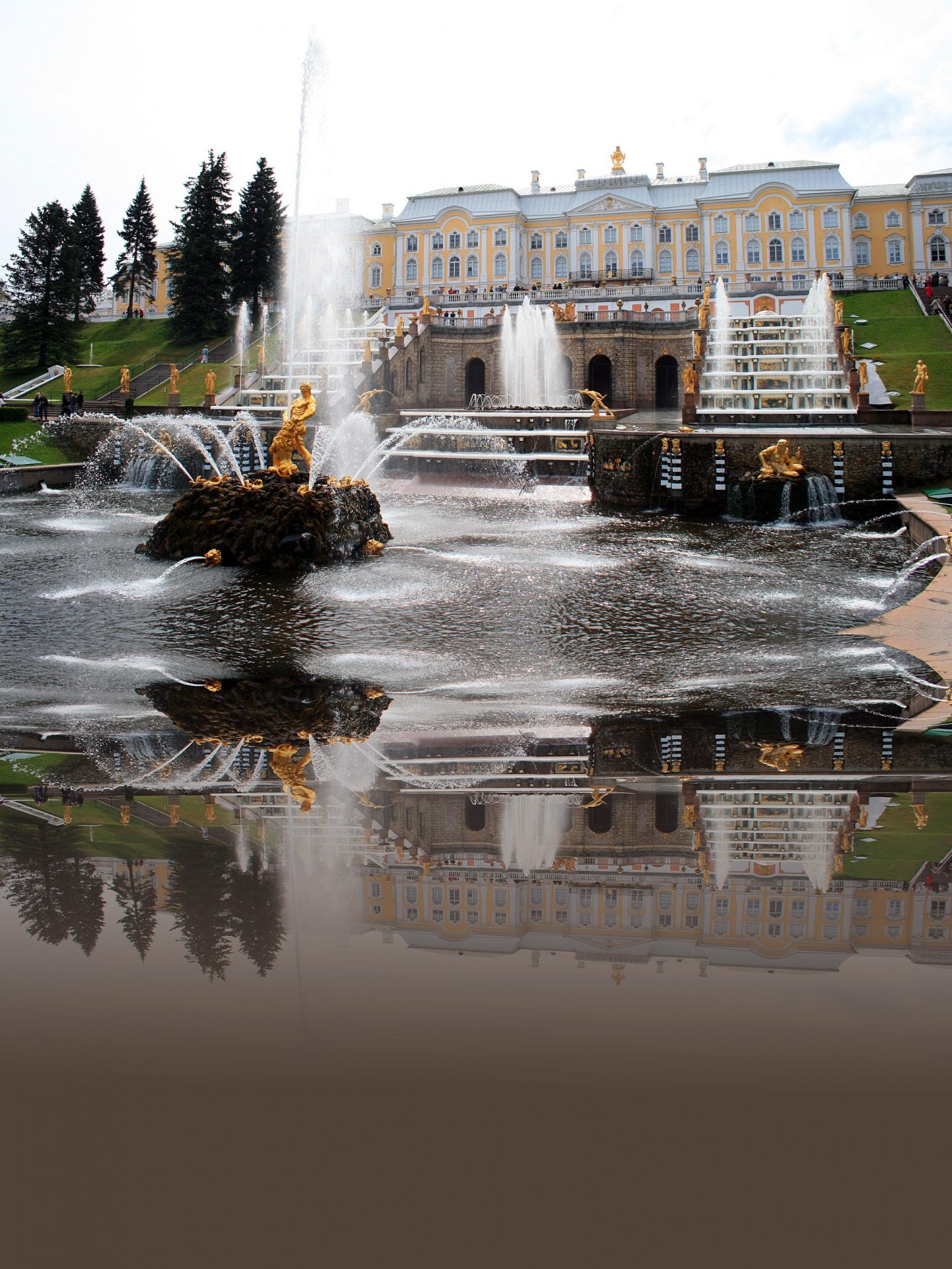 fountains stairs peterhof free photo