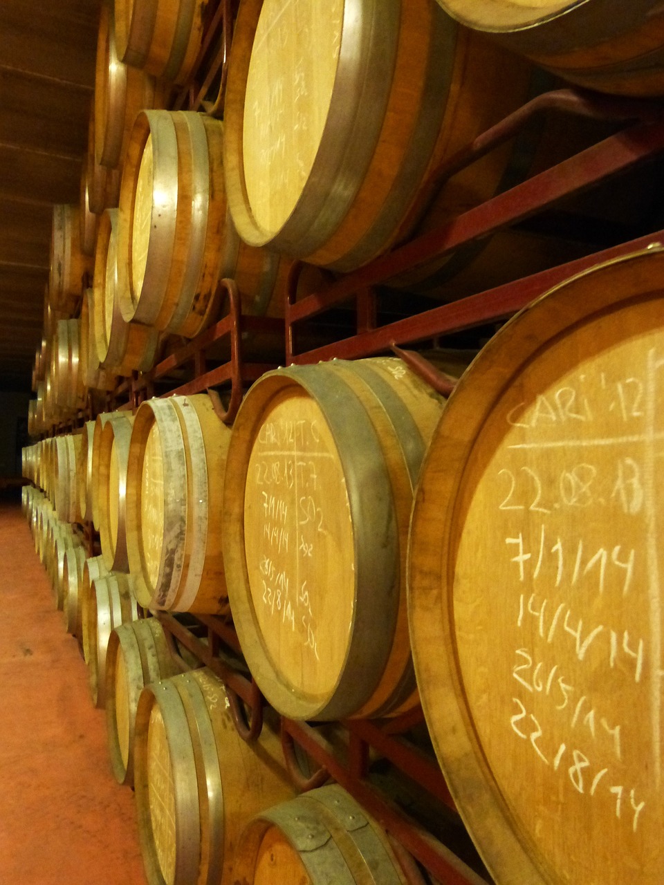 casks ageing of wine winery free photo