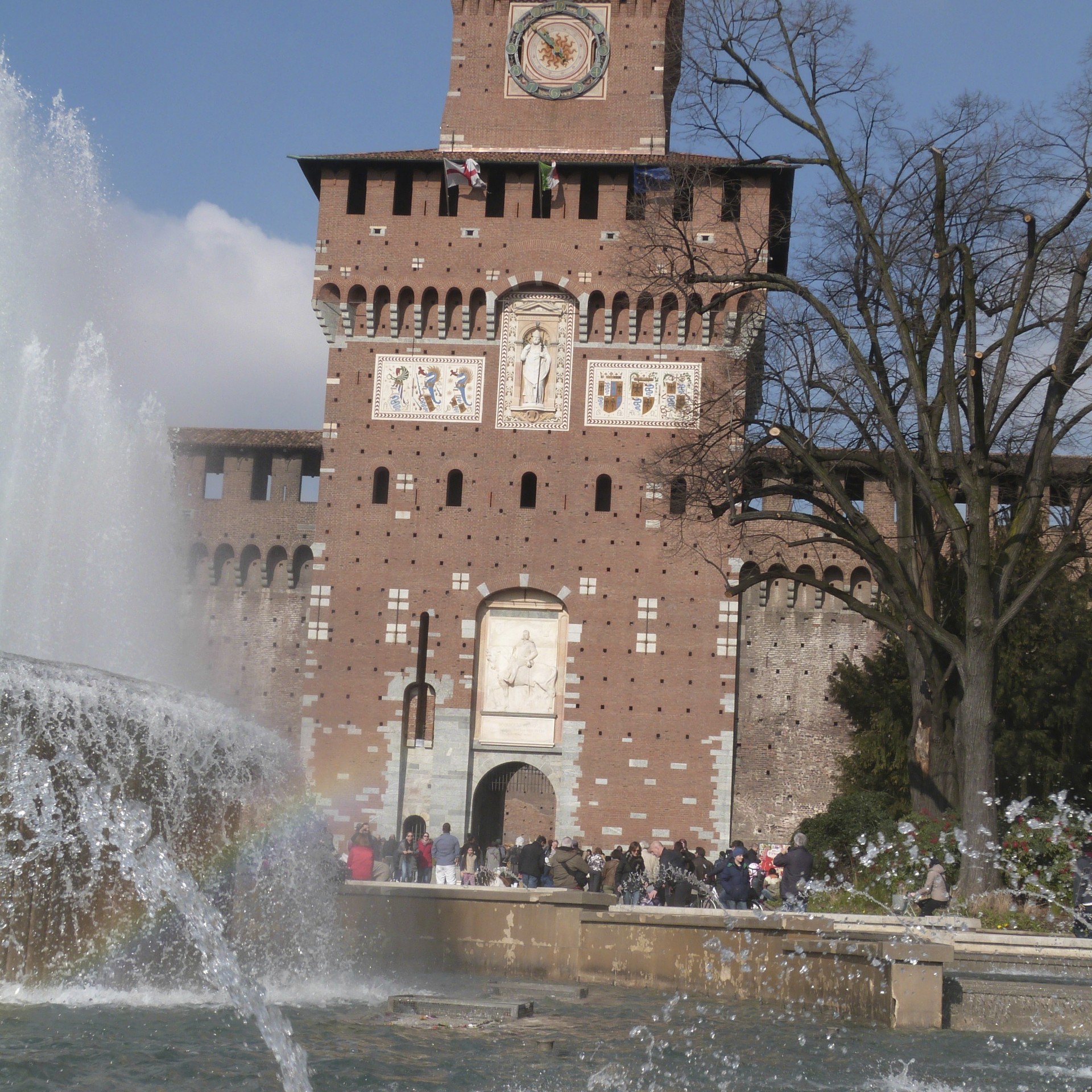 sforza castle milan italy free photo