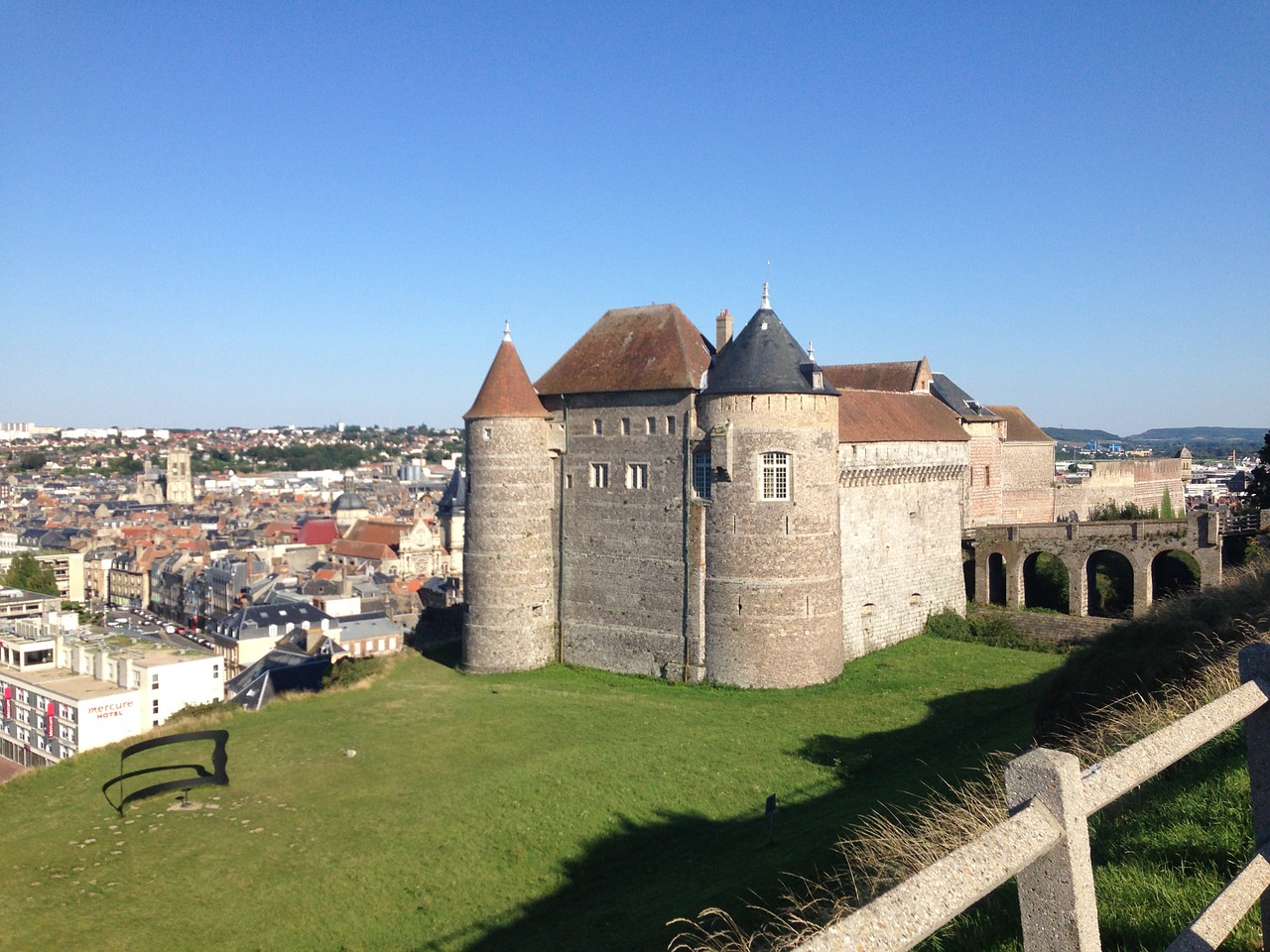 castle dieppe sky free photo